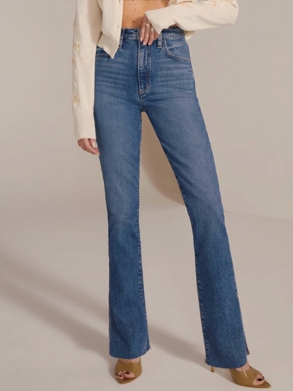Favorite Daughter Valentina Shortie Cigarette Jeans Super High Rise Indigo 29